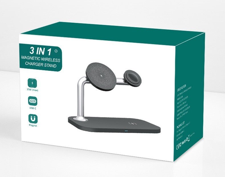 Magnetic 3 - in - 1 Wireless Charger - FlowTech