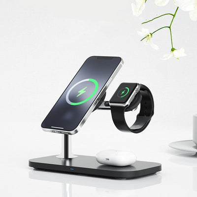 Magnetic 3 - in - 1 Wireless Charger - FlowTech