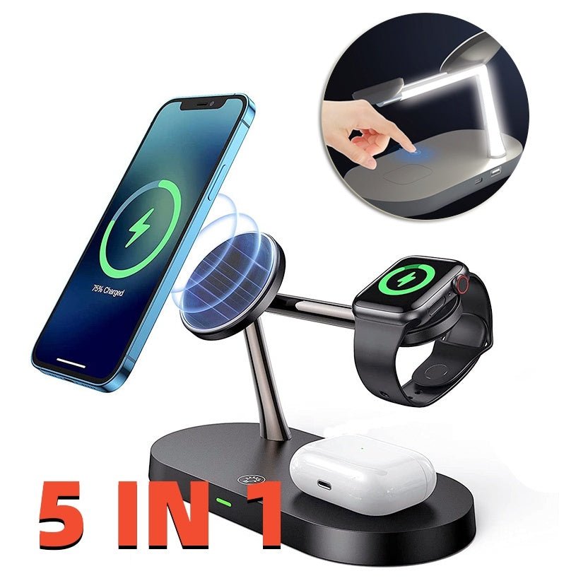 Multifunctional Five - In - One Magnetic Wireless Charging 15W Fast Charge - FlowTech