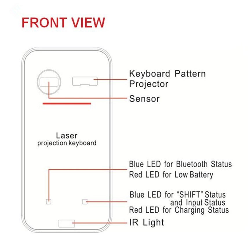 Virtual Laser Keyboard Bluetooth Wireless - FlowTech
