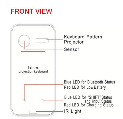 Virtual Laser Keyboard Bluetooth Wireless - FlowTech